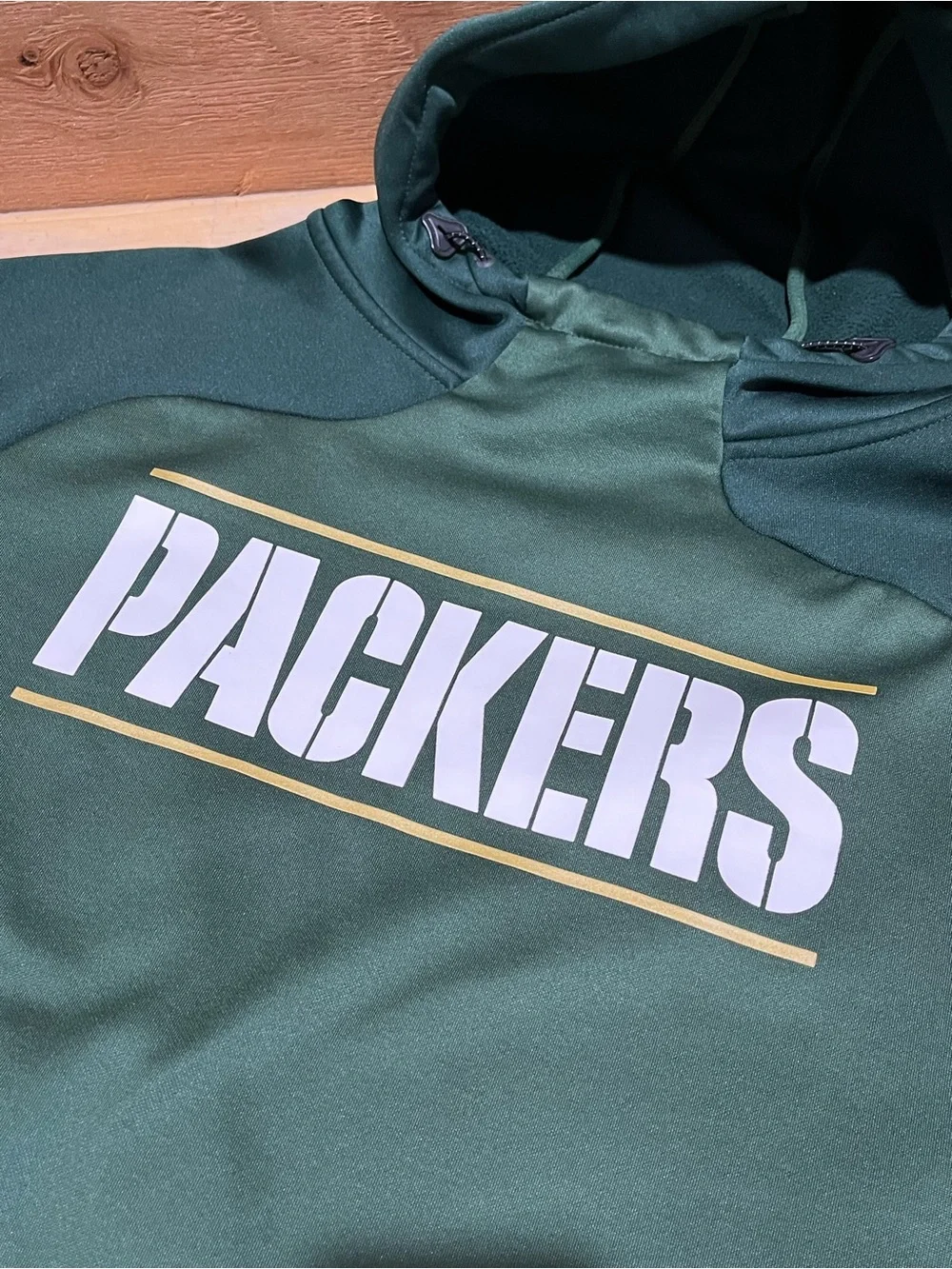 Nike Green Packers Crewneck Hoodie with White Logo